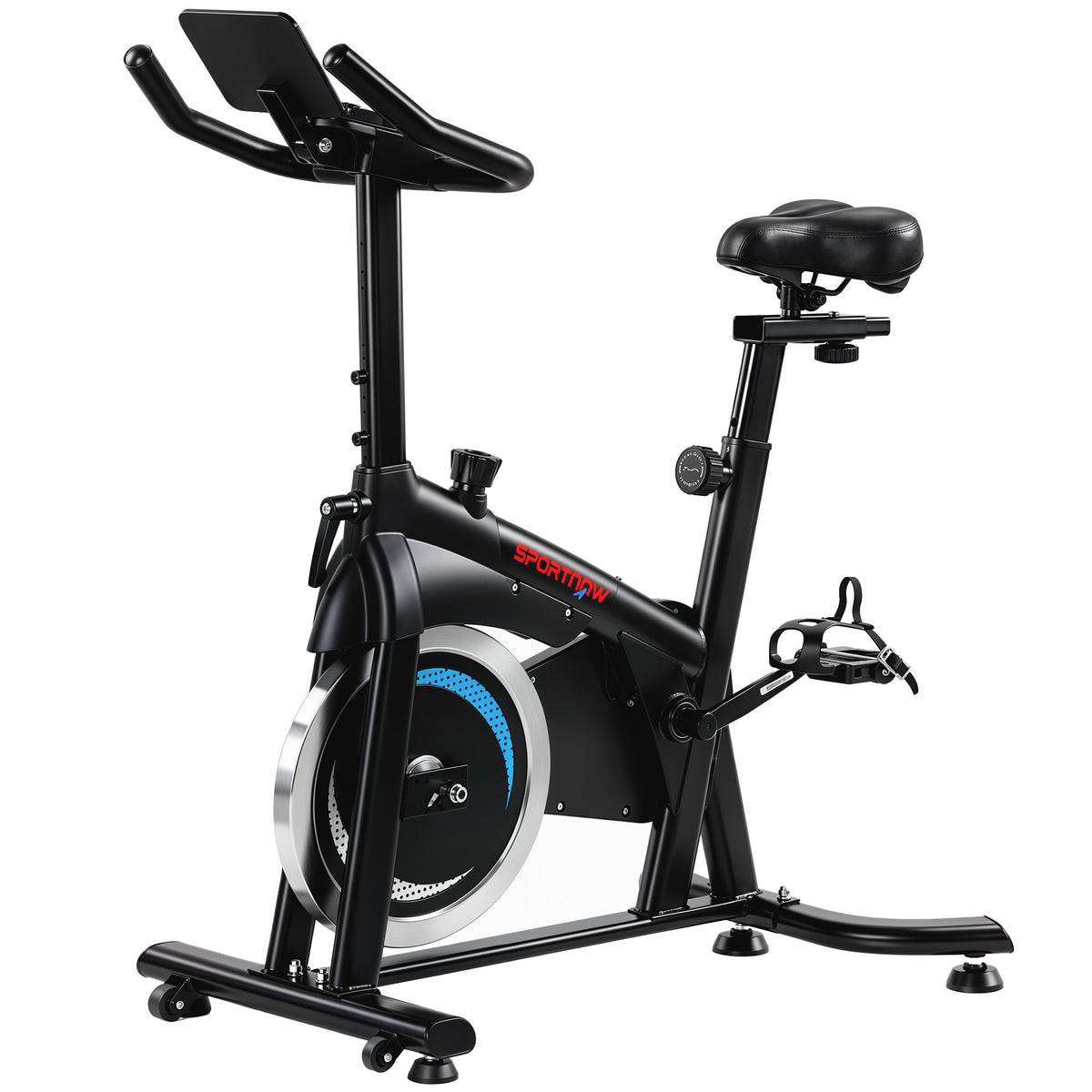 Vélo d'Appartement Vélo Biking Connecté avec App Zwift et Kinomap Magnétique Silencieux Écran LCD 98 x 57 x 120 cm Noir-0