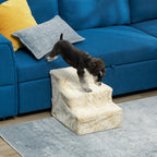 Escalier pour Chien à 3 Marches, Escalier pour Chat, Échelle Antidérapante pour Animaux, 46 x 35 x 35 cm, Beige-9