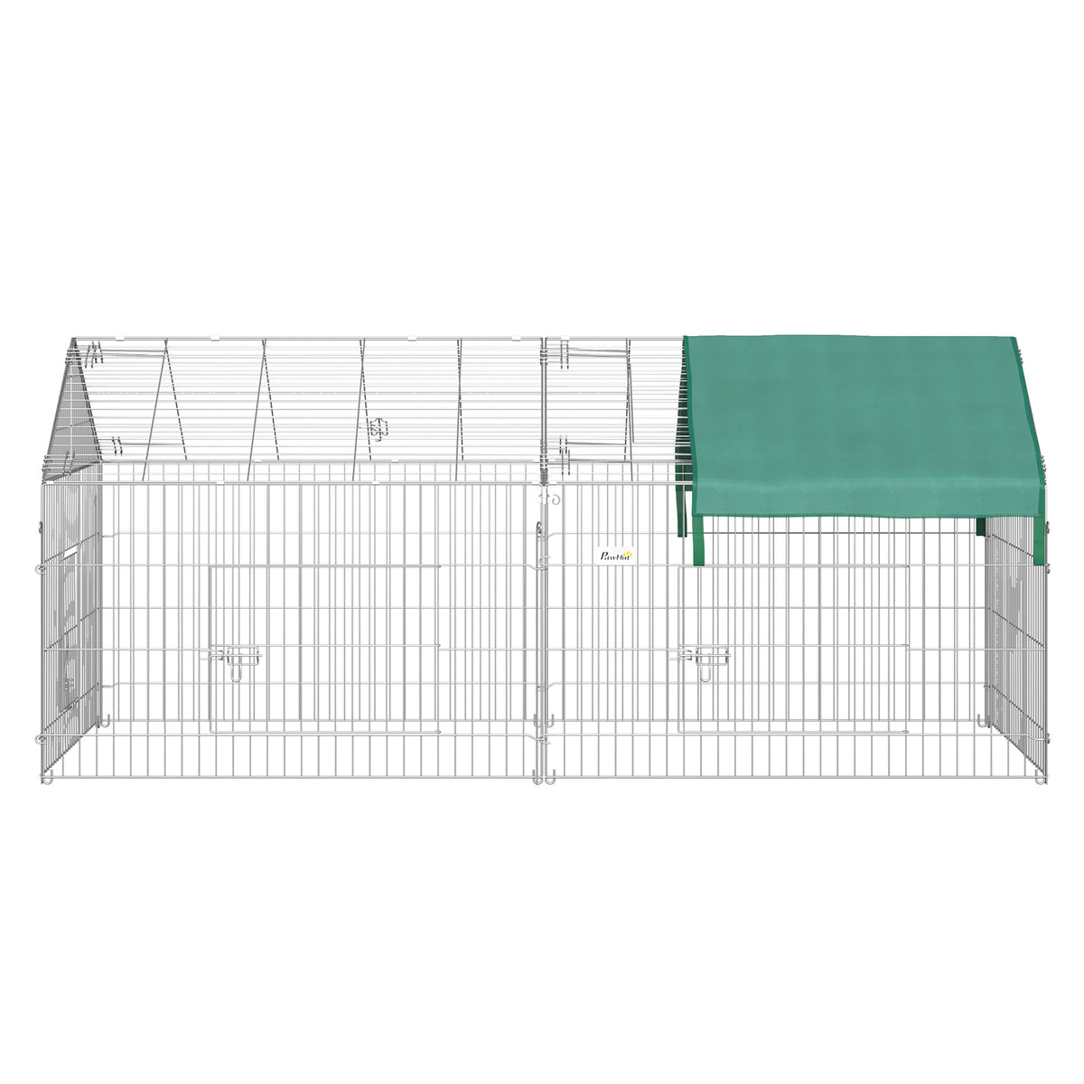 Clôture pour petits animaux cage pour animaux domestiques cadre en métal galvanisé 4 piquets de sol inclus 220 x-8