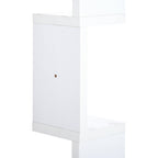 Étagère d'angle Murale à 5 Niveaux Hauteur 120 cm Forme de Zigzag en Bois Blanc-8