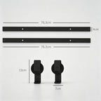 152,5 CM Quincaillerie de porte coulissante pliante kit de rails de porte de grange coulissante en acier pour 2 portes-2