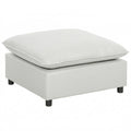 Repose pied salon carré, ottoman avec pieds en plastique, pouf salon pour chambre à coucher, entrée, 75x75x40 cm, gris-0