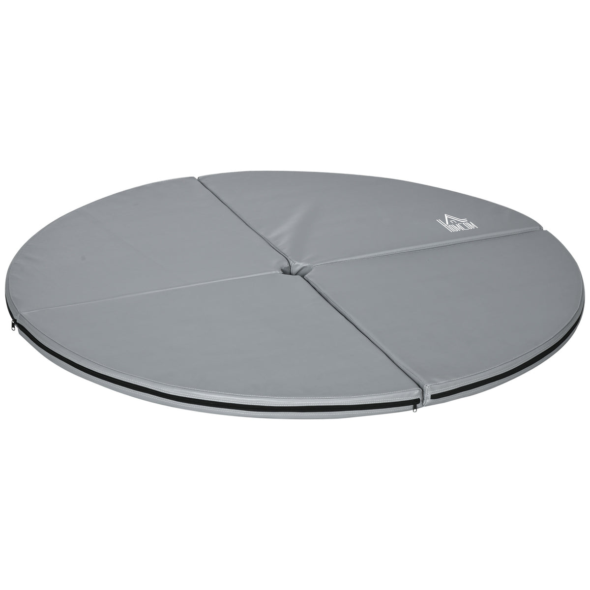 Tapis de pole dance pliable - pole dance mat - tapis de protection Ø 150 cm épaisseur 5 cm - revêtement plastique gris-7