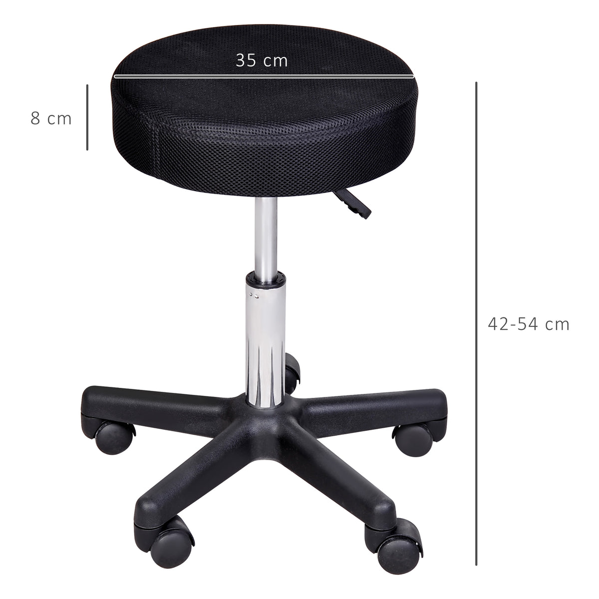 Lot de 2 tabourets de massage à roulettes reglable en hauteur pivotant avec trois couleurs de housse de protection-2