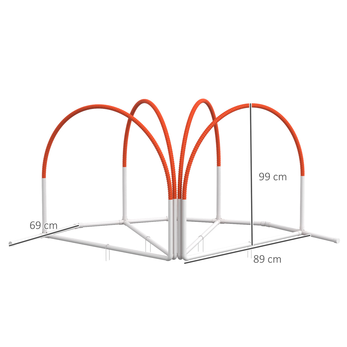 Lot de 4 pièces d'équipement agility- hooper agility - arceaux entrainement pour chien, obstacle avec sac de transport-2