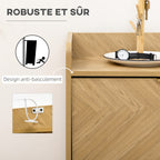 Meuble à chaussures à 2 abattants pour petit entrée salon chambre 70 x 30 x 120 cm-4