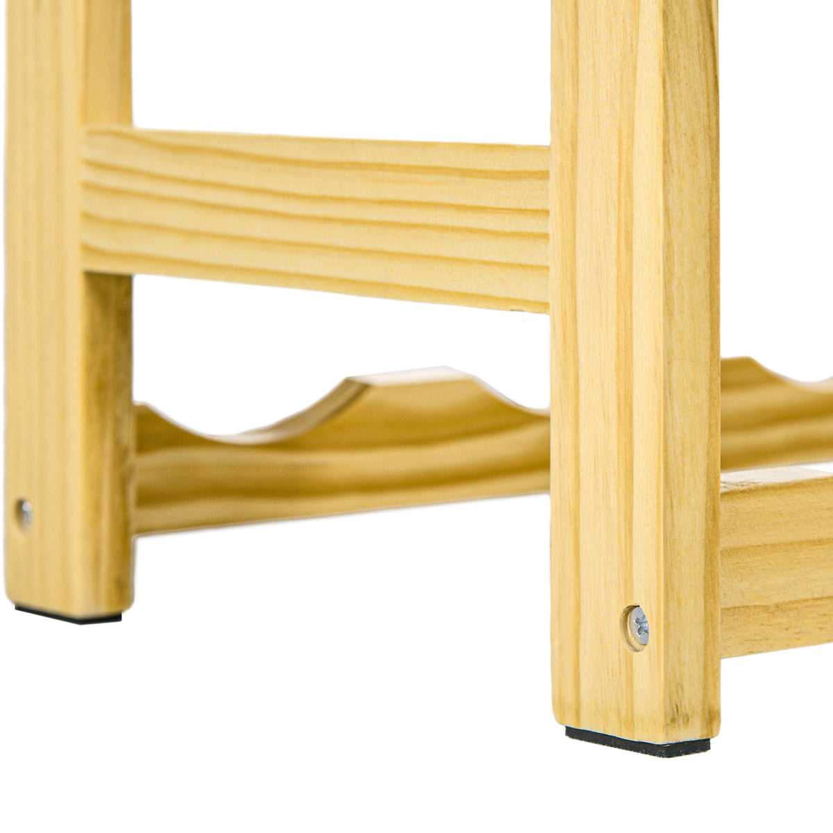 Casier à bouteilles, porte-bouteille en bois à 7 niveaux pour 42 bouteilles, 63 x 25 x 102cm, naturel-8
