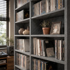 Rangements pour CD et DVD 18 compartiments capacité max. 640 CD/360 DVD 430 Blu-ray 78,5 x 24 x 175 cm gris clair-9