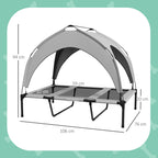 Lit pour chien chat sur pieds grand confort velum anti-UV oxford sac de transport inclus106 x 76 x 94 cm gris-2