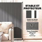 Paravent Extérieur à Panneau Unique, Séparateur de Pièce de 180H cm avec Protection UV30+, Gris Foncé-3
