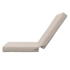 Lot de 2 coussins d'extérieur pour fauteuil chaise à dossier avec attaches rembourrage 8 cm, dim. 112L x 51l cm, beige-7
