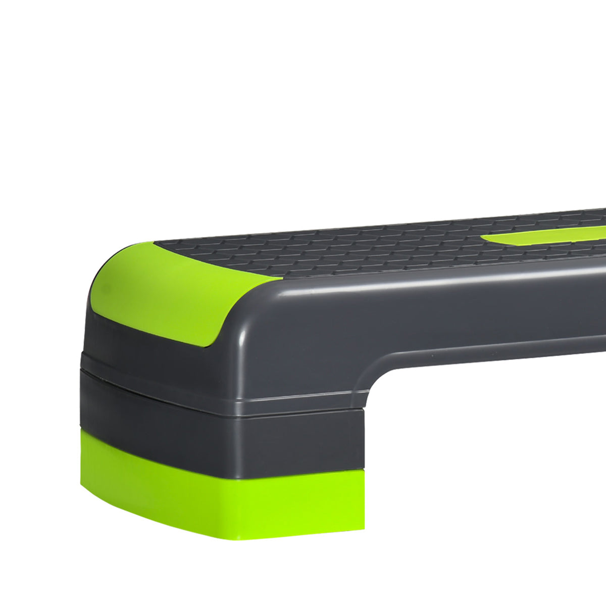 Stepper aérobic fitness hauteur réglable 3 niveaux surface antidérapante 78 x 28 x 20 cm vert et gris-8