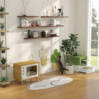 Maison de toilette pour chat pliable double porte battante et supérieure pelle fourni 47,5 x 35,5 x 36,7 cm vert avocat-7