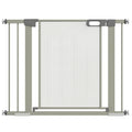 Barrière de sécurité pour animaux domestique fermeture automatique double verrouillage largeur 75-103 cm gris-0