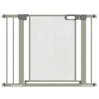 Barrière de sécurité pour animaux domestique fermeture automatique double verrouillage largeur 75-103 cm gris-0