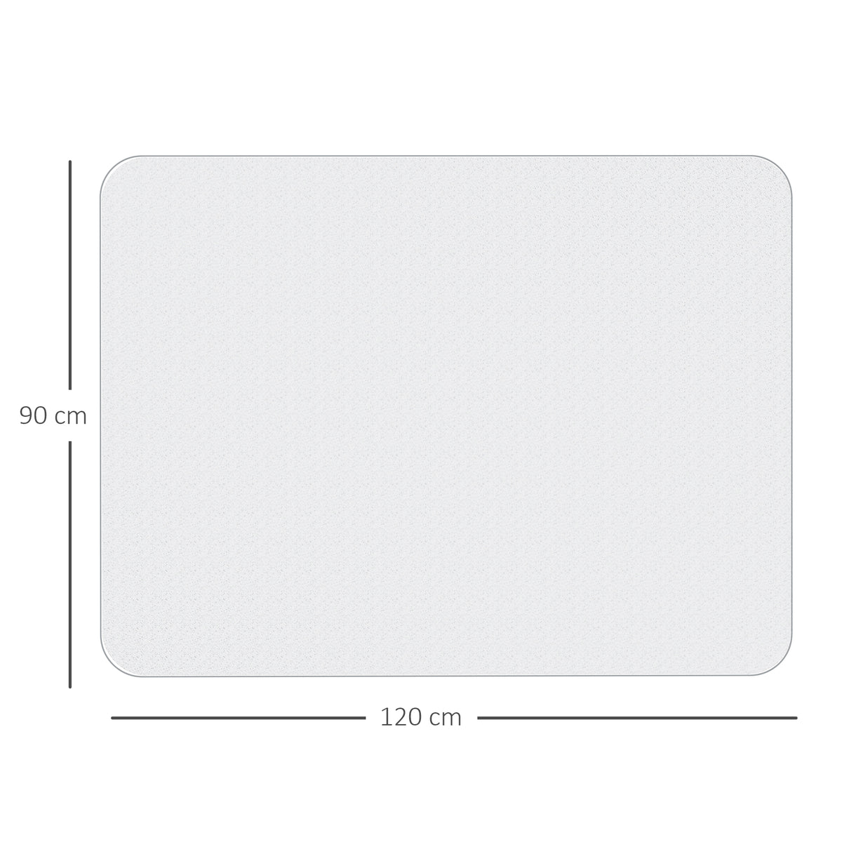 Tapis de chaise de bureau rectangulaire, antidérapants en plastique transparent 90x120cm-2