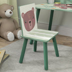 Table Enfant avec Chaise, Ensemble Table et Chaise en Bois pour Dessiner, Jouer, Étudier, Cadeau pour 3-8 Ans, Vert-8