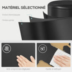 Poubelle de Cuisine 20 L en Métal, Poubelle à Pédale avec Couvercle à Fermeture Douce et Seau Amovible, Noir-5