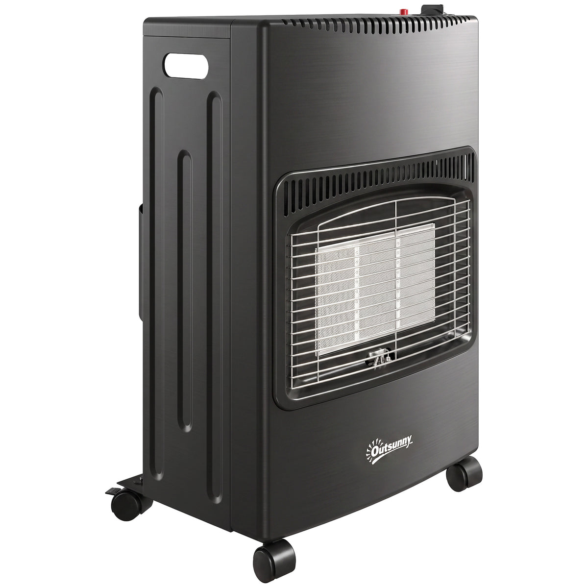 Chauffage au Gaz Poêle à Gaz 4200W Infrarouge Pliable 3 Puissances Système ODS Anti-Basculement Housse 46x42x75cm Noir-0