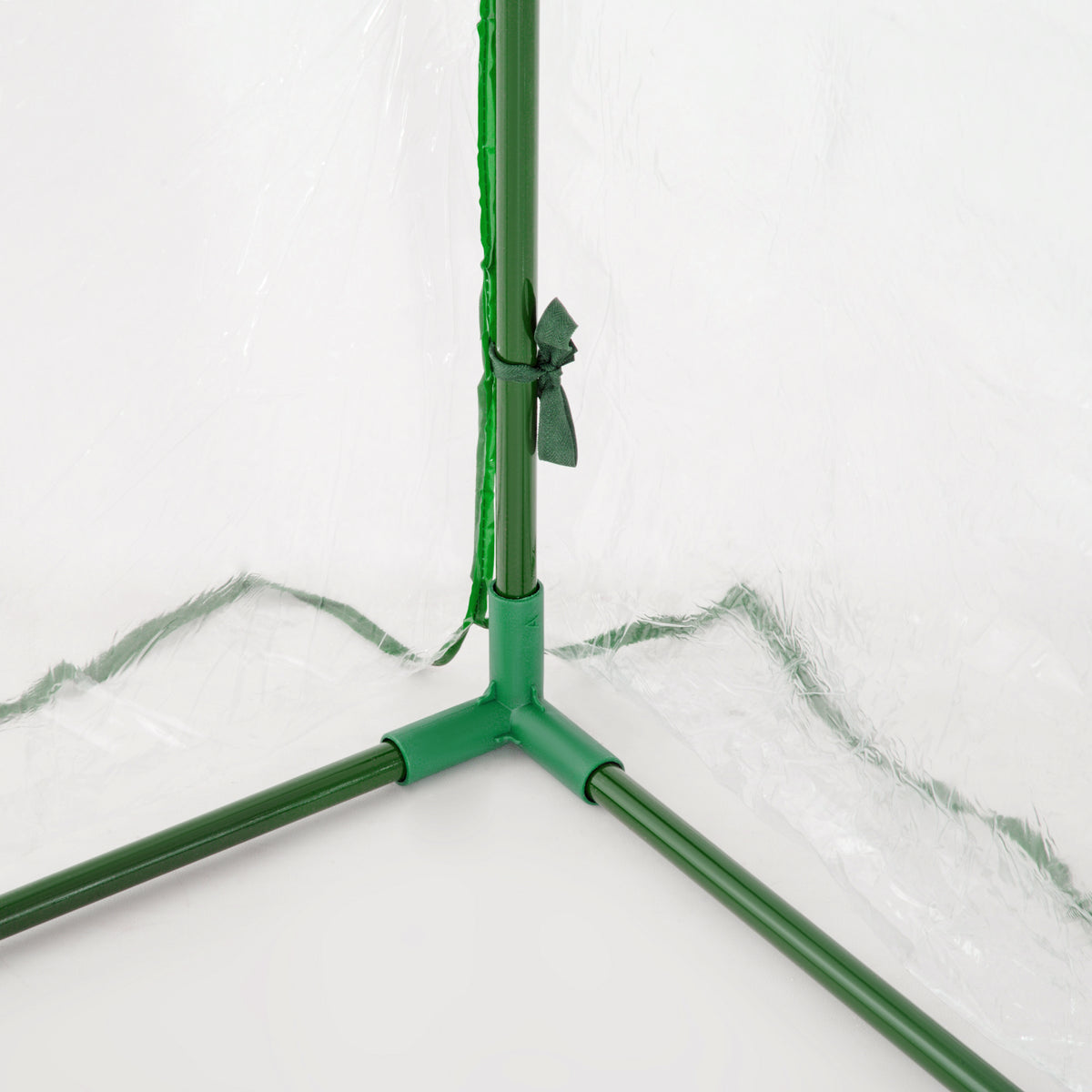 Serre de Jardin Tunnel mini serre tunnel serre à tomates 2L x 1l x 0,8H m Grande Porte zippée bâche Plastique Transparent métal époxy Vert-7