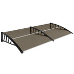 Auvent de porte toit marquise en polycarbonate auvent de porte d'entrée bord en aluminium contre la pluie et UV-0