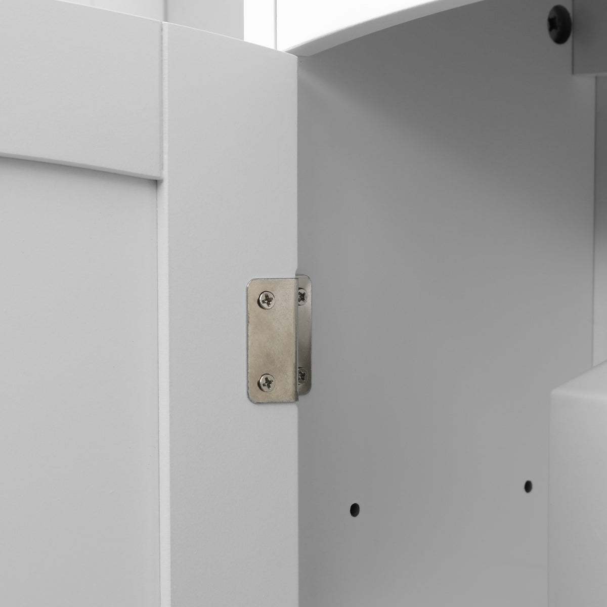 Meuble wc suspendu armoire à pharmacie murale armoire salle de bain rangement avec porte et étagère réglable - 41 x 18,5 x 52 cm - MDF - blanc-8