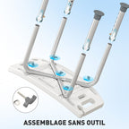 Siège de Douche réglable en Hauteur Tabouret de Douche Ergonomique Pieds antidérapants Charge Max. 135 Kg alu HDPE Blanc Bleu-5