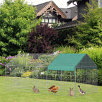 Clôture pour petits animaux cage pour animaux domestiques cadre en métal galvanisé 4 piquets de sol inclus 220 x-1