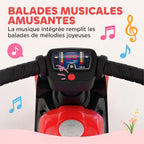 Draisienne pour Enfant, Vélo d'Équilibre avec Musique et Roues Extra-Larges, pour Filles et Garçons 18-36 Mois, Rouge-4