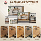 Bureau d'Ordinateur 120 cm, Bureau Simple, Pieds Réglables, pour Petit Espace, Travail à Domicile, Étude, Brun Rustique-5