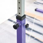 Barre Fixe de Gymnastique pour Enfant, Hauteur Réglable sur 13 Niveaux de 92-150 cm, en Acier et Bois de Hêtre, Barre de Gym d'Entraînement à Domicile, Antidérapant, Facile à Assembler, Violet-7
