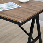 Ensemble table de bar avec tabourets table à manger debout avec 4 chaises rembourrées pieds en acier 120x60x91cm gris-7