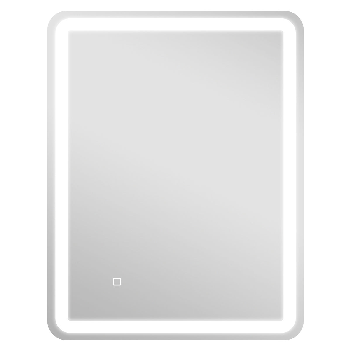 Miroir de salle de bain 60 x 80 cm, miroir LED mural avec 3 couleurs lumière, dimmable, mémoire, anti-buée, argent-0