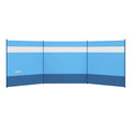Paravent brise-vent de camping portable pliable avec sac de transport et poteaux en acier dim. 440 cm x 140 cm bleu-0