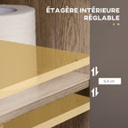Meuble salle de bain sous Lavabo - meuble sous-vasque - placard 2 portes avec étagère - 60L x 30l x 59,8H cm-4