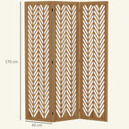 Paravent en bois ajouré séparateur de pièce closion intérieur pliable 3 panneaux en bois 120 x 170 cm naturel-2