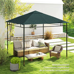 Toile de rechange pour pavillon tonnelle tente toit de remplacement gazebo de jardin tissu polyester 180 g/m²-6