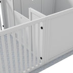 Boîte de mise bas pour chiens et chiots, parc de mise bas pour chiens porte à hauteur réglable 166 x 80 x 50 cm, blanc-7