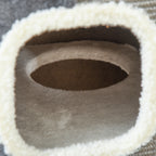 Tonneau à Gratter pour Chat 3 Niveaux en Peluche et Sisal, 3 Zones, 2 Grands Trous Interconnectés, 40x40x74cm, Gris-7