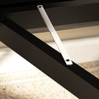 Table à Manger Pliante sur Roulettes pour 4-6 Personnes 120 cm, Roues avec Freins, 2 Abattants, Style Industriel, Gris-8