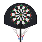 Support panier de basket-ball 2 en 1 avec hauteur réglable 129-179 cm et jeu de 6 fléchettes magnétique-7