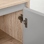Meuble salle de bain sous Lavabo - meuble sous-vasque - placard 2 portes avec étagère - 60L x 30l x 59,8H cm-8