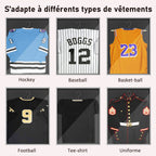 Frame box T-frame cadre aluminium pour maillot porte acrylique doublure interne feutre 70 x 90 cm-4