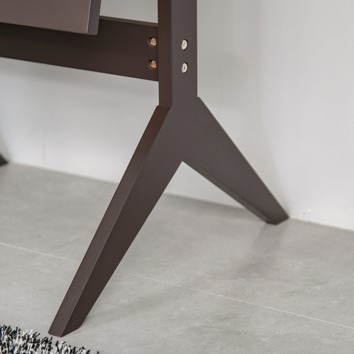 Miroir en Pied Grand Miroir de Sol Inclinaison réglable pour Dressing Chambre dim. 47L x 46l x 148H cm en café-8