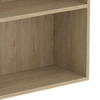 Bibliothèque étagère de rangement avec 3 compartiments et étagère réglable, 60 x 24 x 93 cm, bois naturel-8