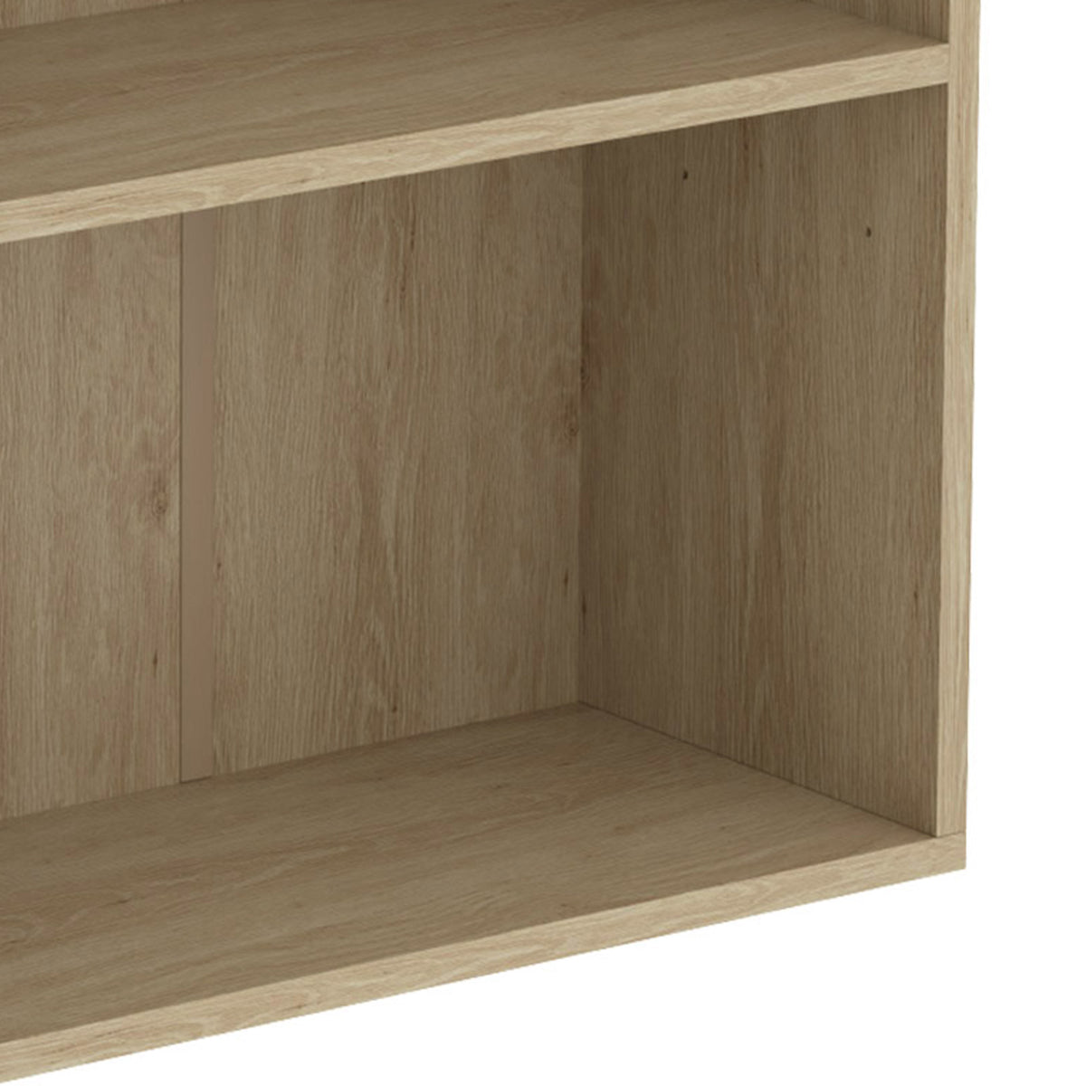 Bibliothèque étagère de rangement avec 3 compartiments et étagère réglable, 60 x 24 x 93 cm, bois naturel-8