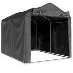 Abri de jardin 2 x 1,6 x 1,65 m abri extérieur cadre en métal galvanisé, imperméable résistant aux UV, gris foncé-0