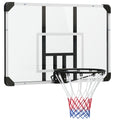 Panier de basketball mural avec panier spécial filet toutes saisons pour l'intérieur et l'extérieur 113x61x73cm blanc-0