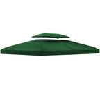 Toile de rechange pour pavillon tonnelle tente 3 x 4 m polyester haute densité 180 g/m² vert-0