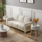 Lot de 2 tables basses - table de chevet - table de nuit ronde - design scandinave table d'appoint bout de canapé-1